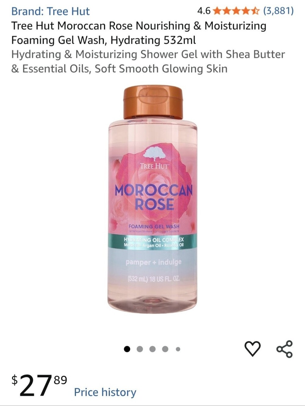 Tree Hut Foaming Gel Wash